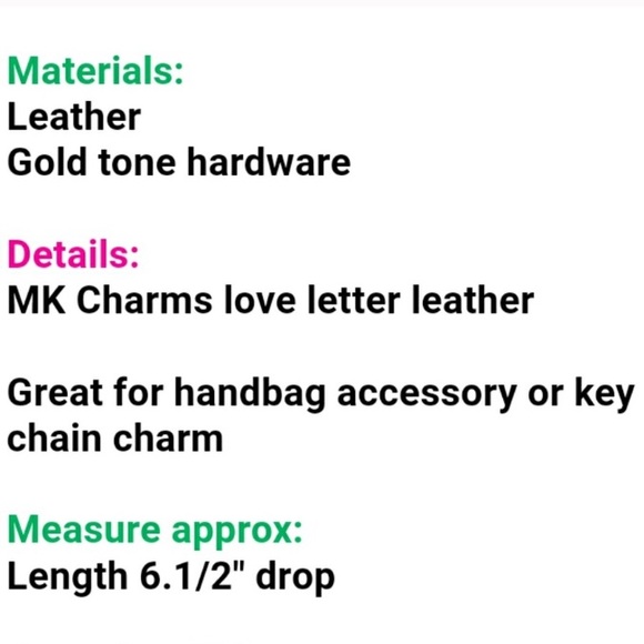 🆕MK💕ULTRA PINK LOVE STUDDED BAG/KEY CHAIN CHARM - Picture 3 of 4